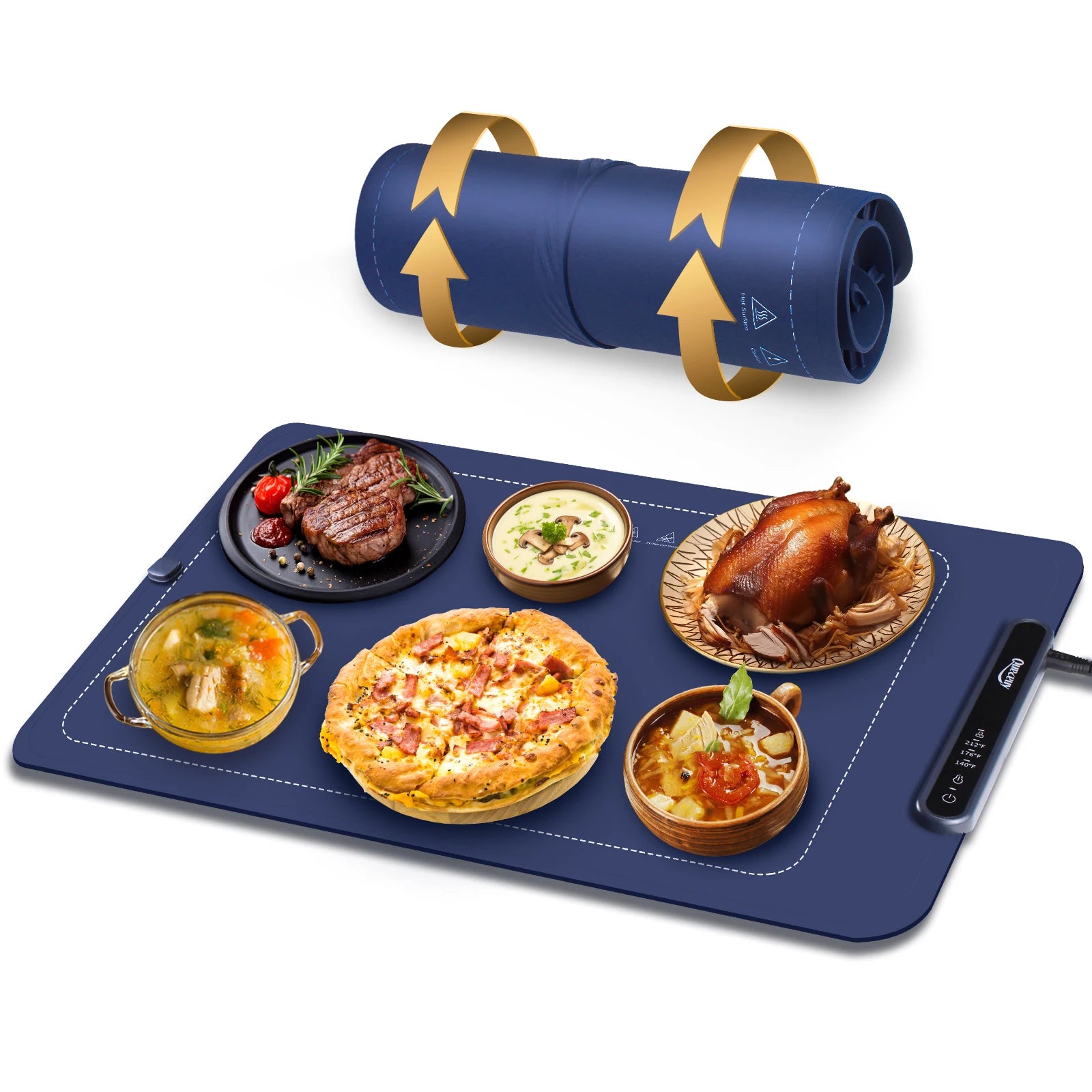 2025 New Model Premium Silicone Electric Food Warm Mat Tray for Party Dinner or Home Using